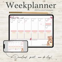 Bear Blossom weekplanner - Product template 1